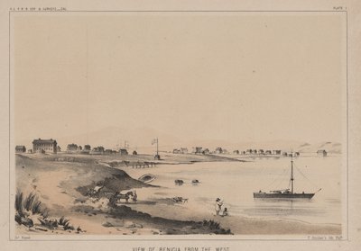 Blick auf Benicia von Westen, 1856 von Charles Koppel